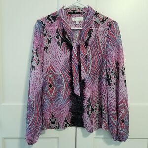 Atelier blue long sleeve blouse